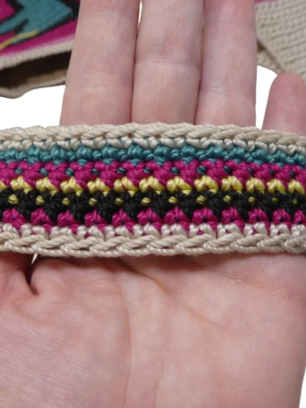 The Sak Back to Bali Artisan Made Multicolor Crochet Hobo Shoulder Bag